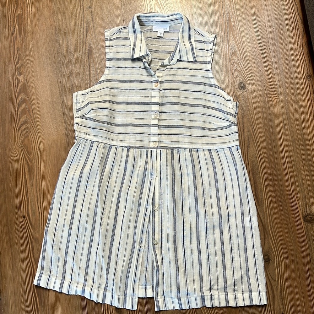 J. Jill Striped Button Blouse Size XS